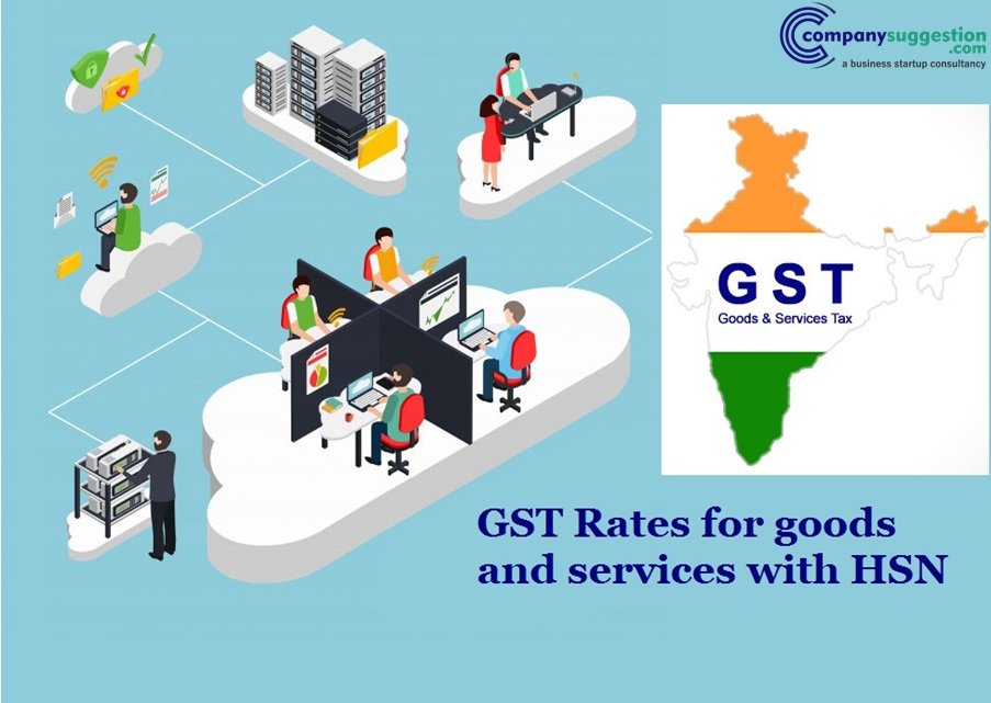 GST Rates for goods and services with HSN