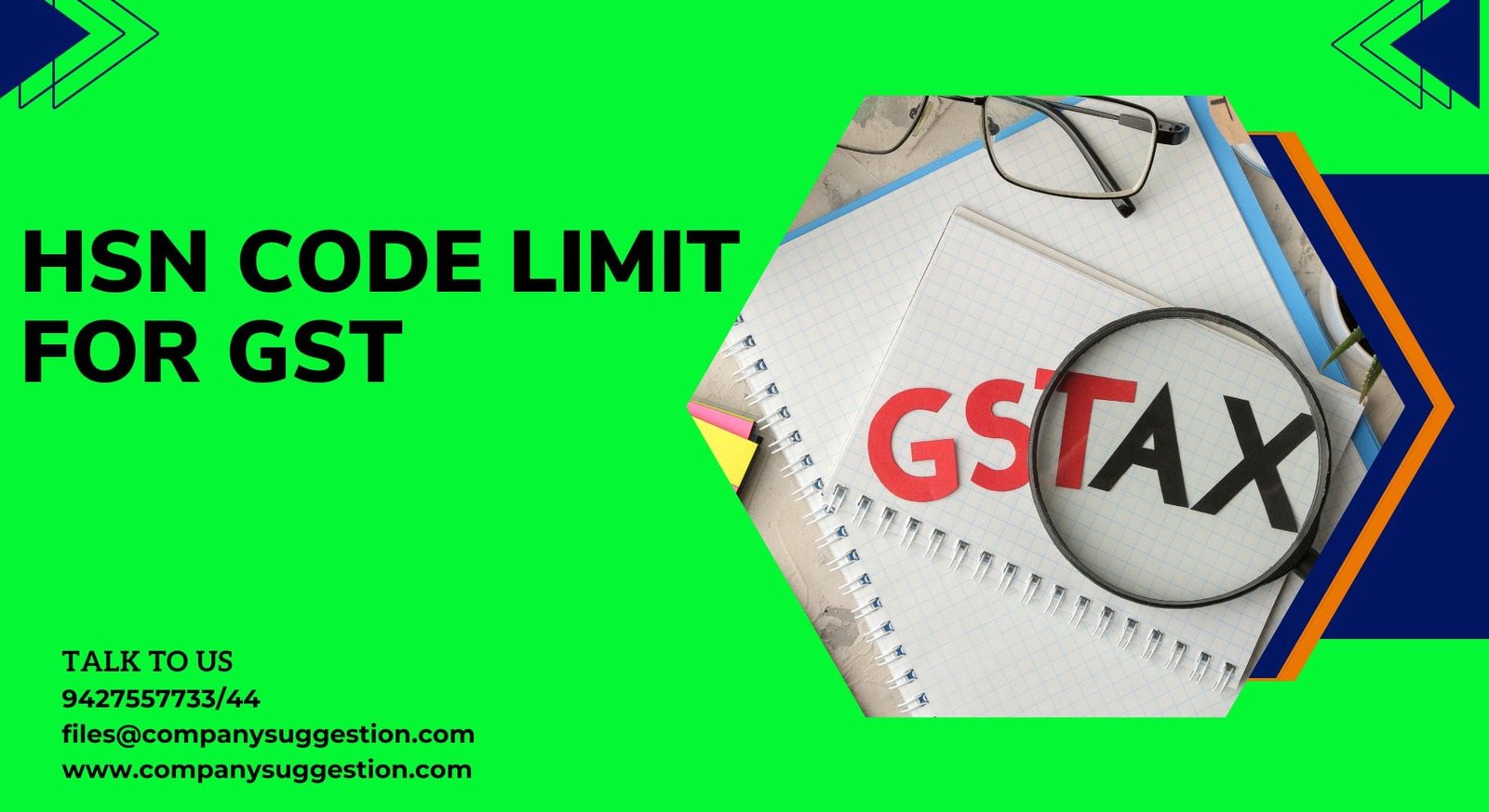 HSN code limit for GST